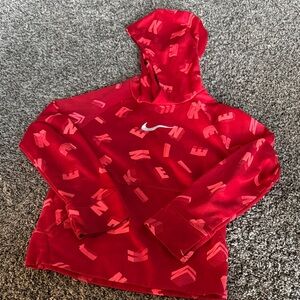 Nike Red Patterned Hoodie